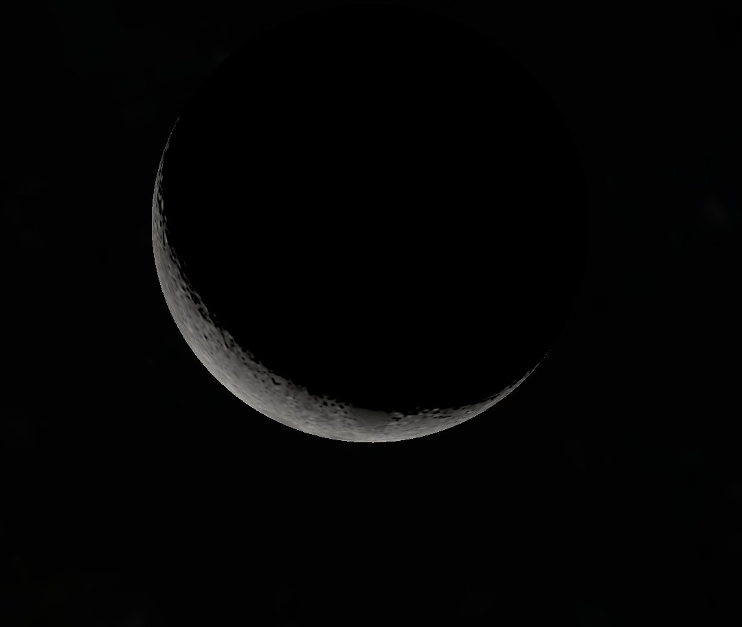 La luna hoy. Faltan 5 días para la fase cuarto creciente