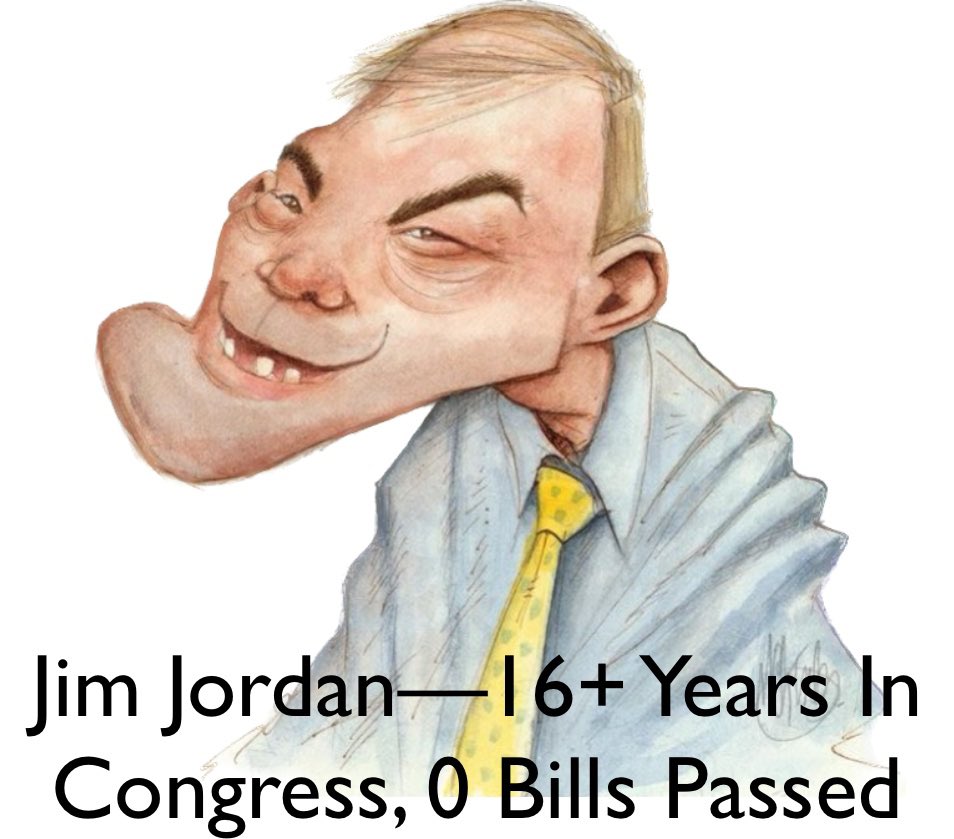 The people of his district in Ohio must be so proud of Jim Jordan. He's even under qualified to be a seat warmer, a waste of good oxygen, underqualified to be a boat anchor as well.