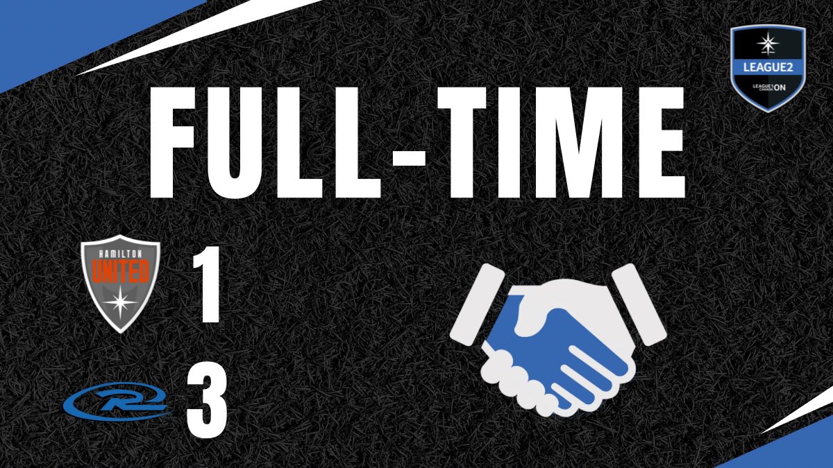 FT: @HamutdElite 1-3 @rush_canada Rush Academy got off to a hot start and never looked back 🔥 Harky Sahota’s second half stunner was the best of the bunch in a convincing win for the away side #L1ONLive