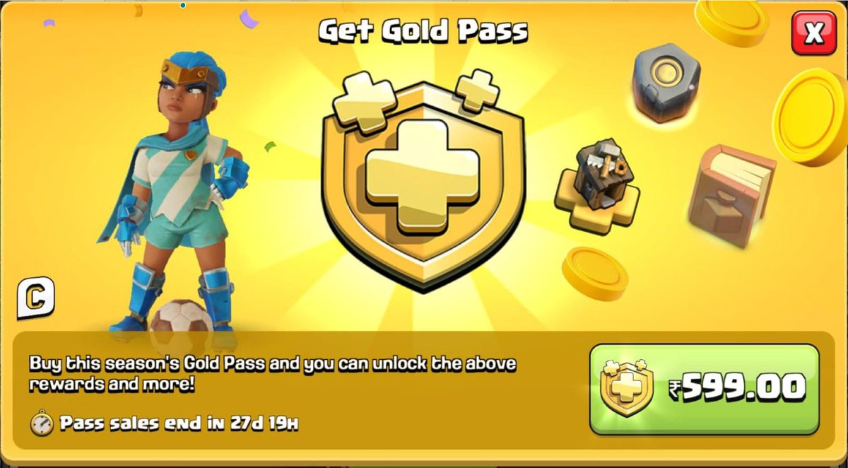 🎁 GOLD PASS GIVEAWAY 🎁 
1x Gold pass giveaway 

To participate:

Step 1:Follow @dodesports_ 
Step 2: like and retweet 

Winner announcement on 18th May
Good luck 
#ClashofClans #Giveaway #goldpass