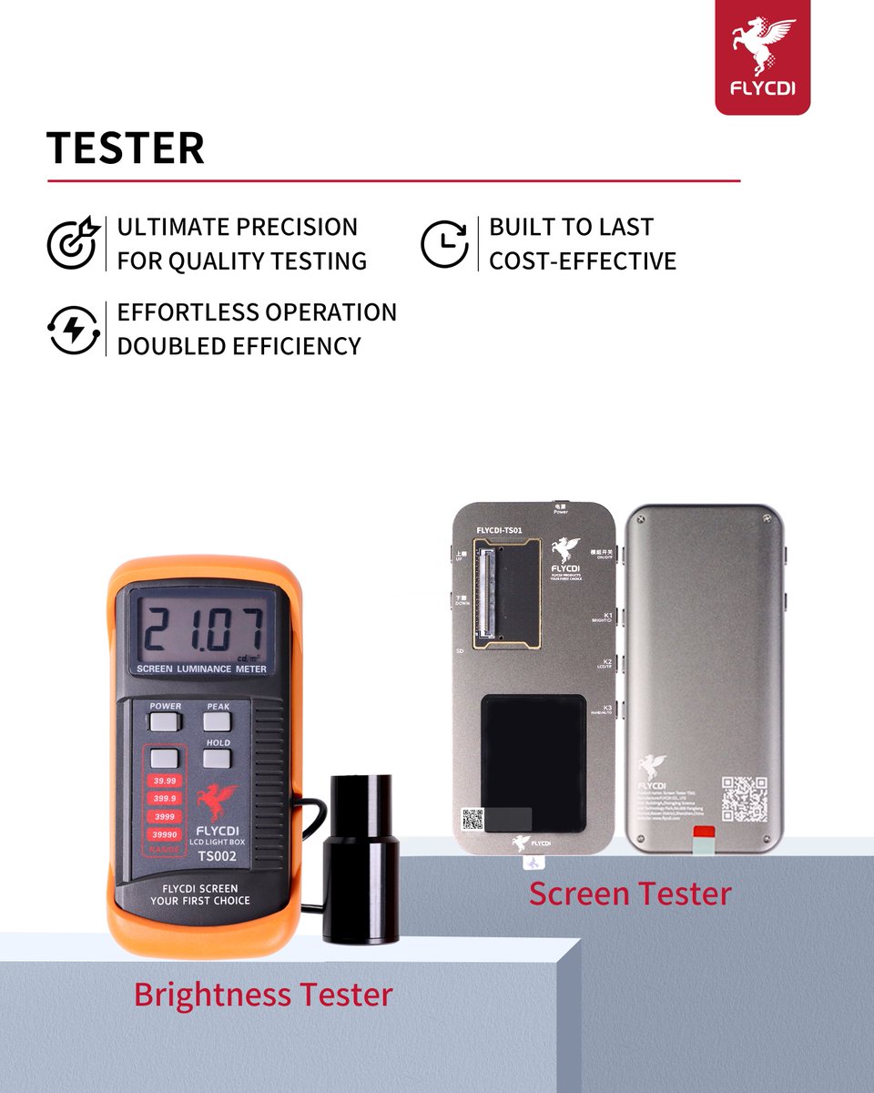 FLYCDI's tweet image. FLYCDI Tester🔥
Your reliable partner for quality assurance❤
Efficient and precise, ensuring perfect screens✨

Order now:
Whatsapp: +86 131 2871 0068
Website: flycdi.com
#flycdi #flycdilaunch #screentester #brightnesstester #phonerepair