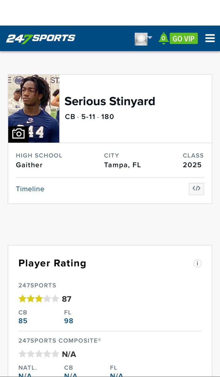 BEYOND BLESSED/GRATEFUL to be ranked a 3⭐️‼️‼️ by @247Sports @Andrew_Ivins @BigCountyPreps1 @GaitherFootbal1 @Andy_Villamarzo #AGTG