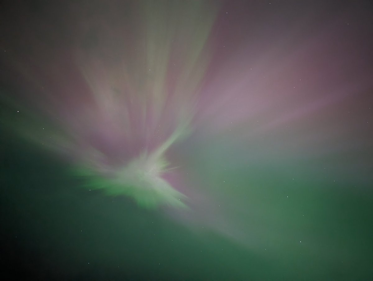 Overhead in central Pennsylvania, just wow! #pawx #NorthernLights #aurora