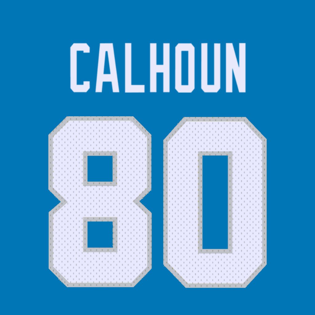 Detroit Lions WR Jalon Calhoun is wearing number 80. Last assigned to Antoine Green. #OnePride