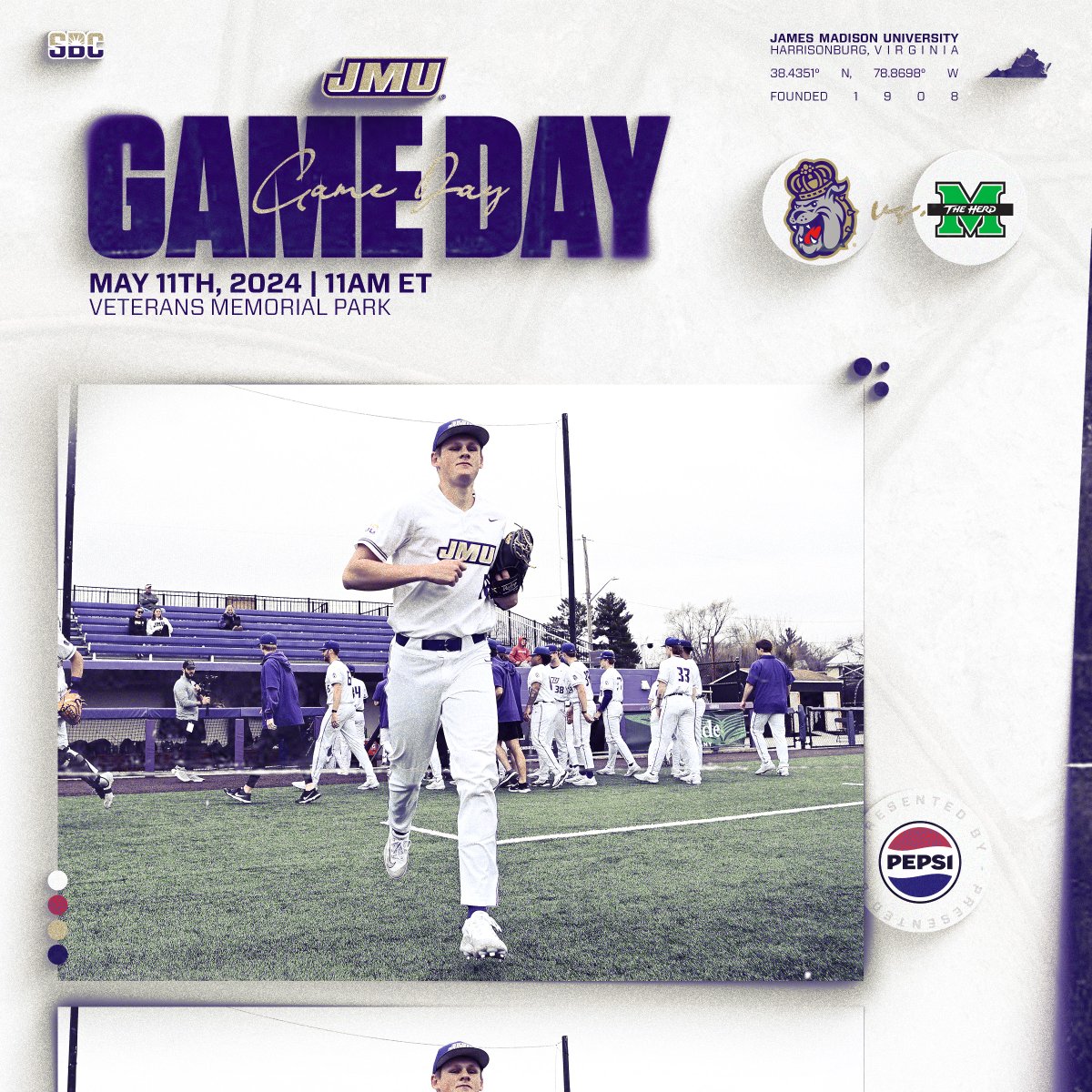 In case you need brunch plans, come on over to VMP! 🆚 Marshall 📍 | Veterans Memorial Park 🕒 | 11 a.m. 🖥️ | es.pn/3UF5FNg 📊 | bit.ly/3UXyy8Z 🎁 | Fifth set of trading cards #GoDukes