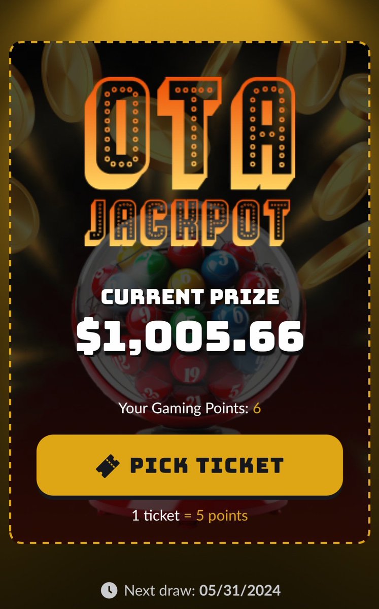 JACKPOT IS RISING TO $1,005 + 🎱 HUNT THE GRAND PRIZE WITH US ON IMOTA 🧨👇 ✨️ Redeem JackPot tickets with ZERO COST and NO ASSET INVESTMENT 🔥 Easy steps to pick your JackPot tickets by yourself : Scratch - Collect LPoints - Exchange Tickets - Choose numbers 🚦 More tickets…
