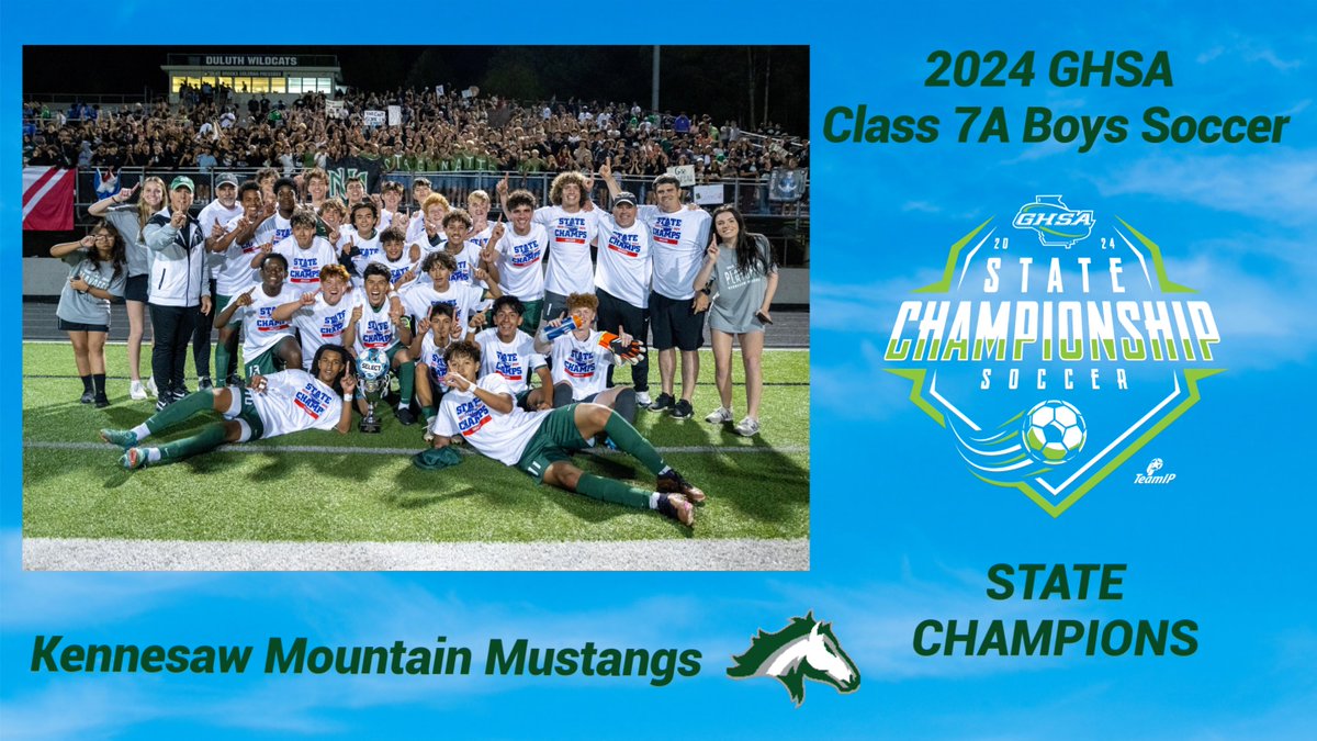 Soccer State Championship | ⚽️ 🏆 2024 Class 7A Boys Soccer Champions @KMHSathletics - #KennesawMtn Mustangs