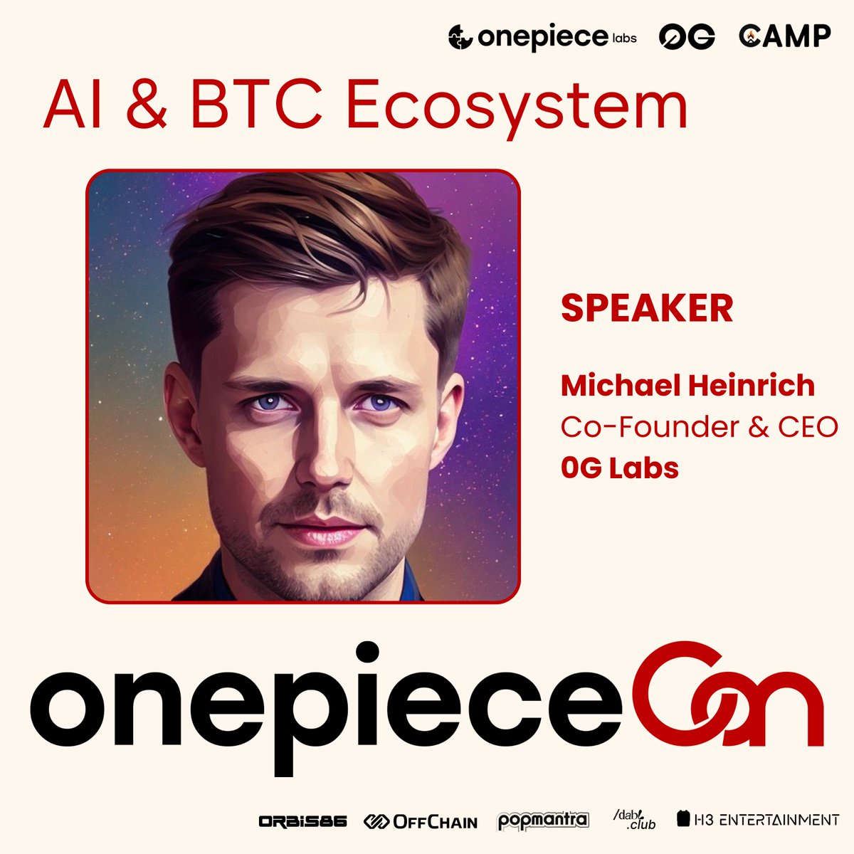 First Modular AI chain, @0G_labs | OnePieceCon May 2024 Meet our next speaker and co-host of the upcoming OnePieceCon May 2024 - @mheinrich, Co-Founder & CEO of @0G_labs! 🎉 🫡 0G brings Web3 into the GenAI era, with the first programmable DA and 1000x performance improvement