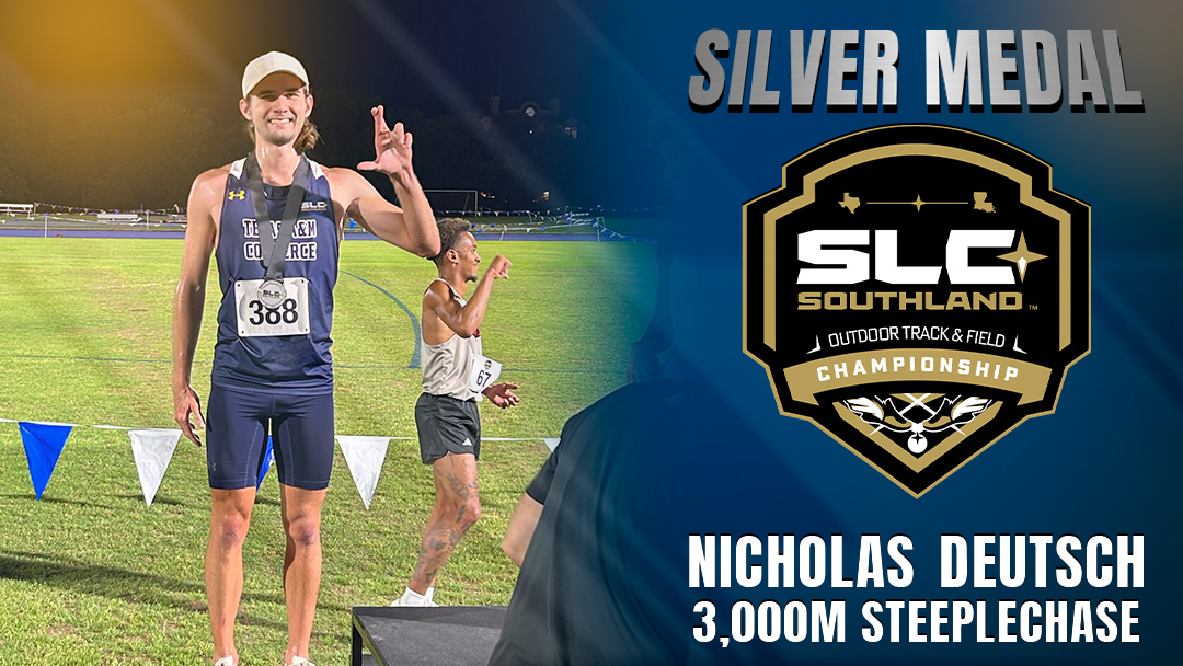 🥈SILVER MEDAL! Nicholas Deutsch brings home the first medal of the weekend with 9:19.27 in the steeplechase and brings the Lions in a tie for fifth entering Championship Saturday! #GoLions