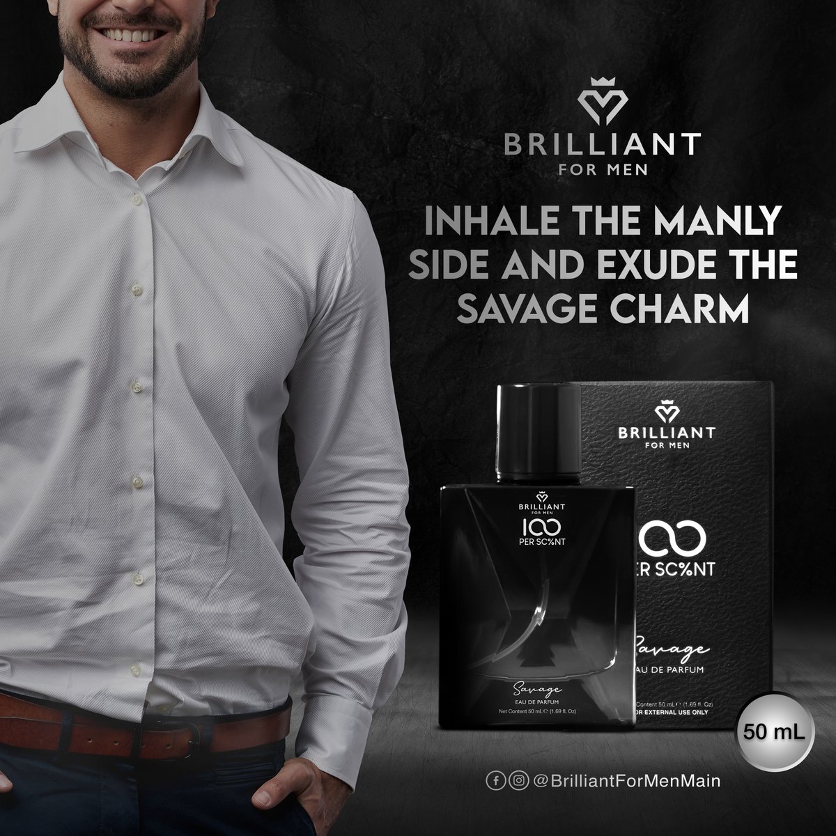 INHALE THE MANLY SIDE AND EXUDE THE SAVAGE CHARM! 💪

Savage Eau de Parfum is a modern and versatile fragrance that exudes confidence and sophistication to create a dynamic fragrance experience. 😊

#BrilliantForMen 🖤
#BrilliantSkinEssentials ✨