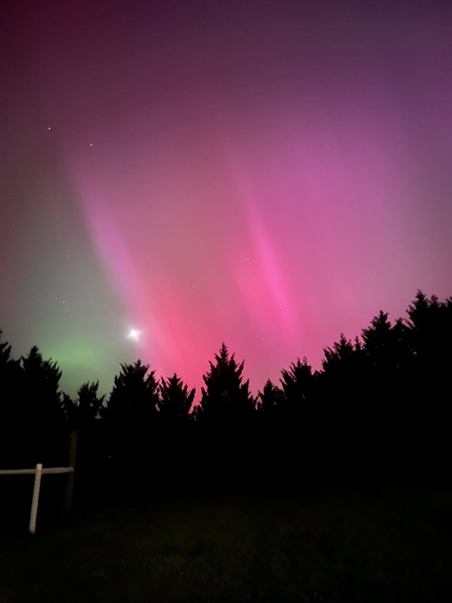My sister Cortney just shot these bright pink shafts of Aurora in SOUTH CAROLINA near Greenville! You have got to be kidding me