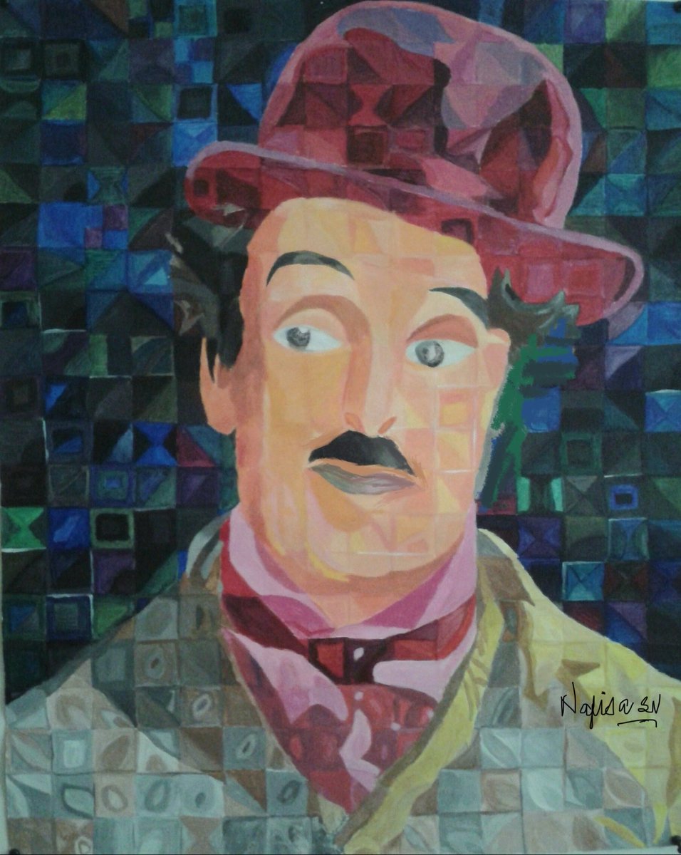 🖌️  Attributed to Charlie Chaplin..
“The mirror is my best friend because when I cry, it never laughs”..
#ArtbyMe
#MosaicArt
#ArtonPaper
Good evening friends, have a happy day!!