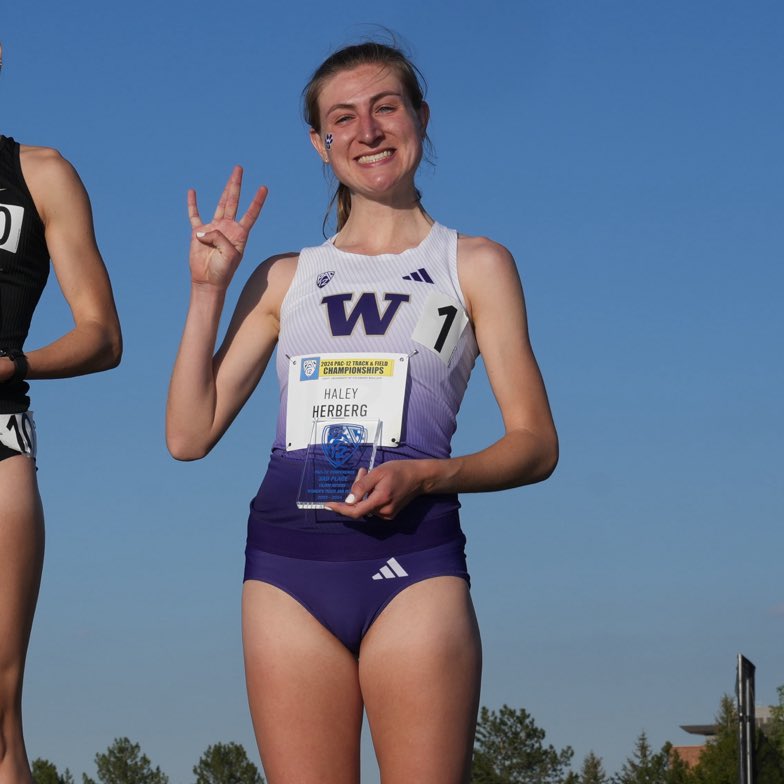 More Huskies add to the Pac-12 medal count by placing in the 10k Friday evening! 🥈 Evan Jenkins 🥉 Haley Herberg #GoHuskies x @UWTrack
