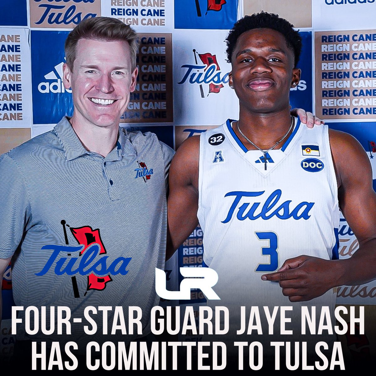 NEWS: 2024 4⭐️ Jaye Nash tells @LeagueRDY he’s committed to Tulsa. Nash is a well-built guard with great vision and instincts on both ends. A very good playmaker with a much-improved outside jumper. He played his senior season for @McEachernBoysBB.