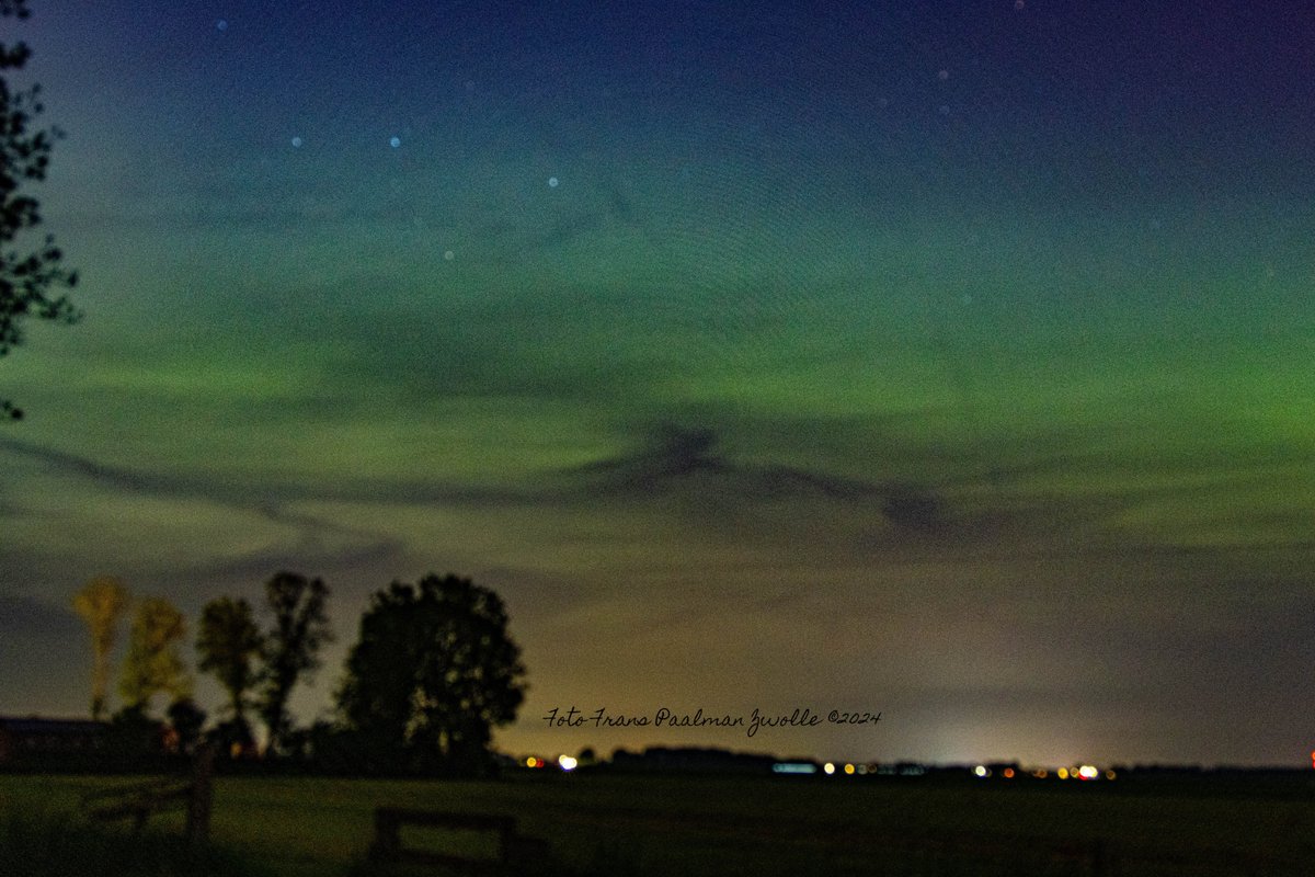 Ook in Zwolle is het noorderlicht te bewonderen