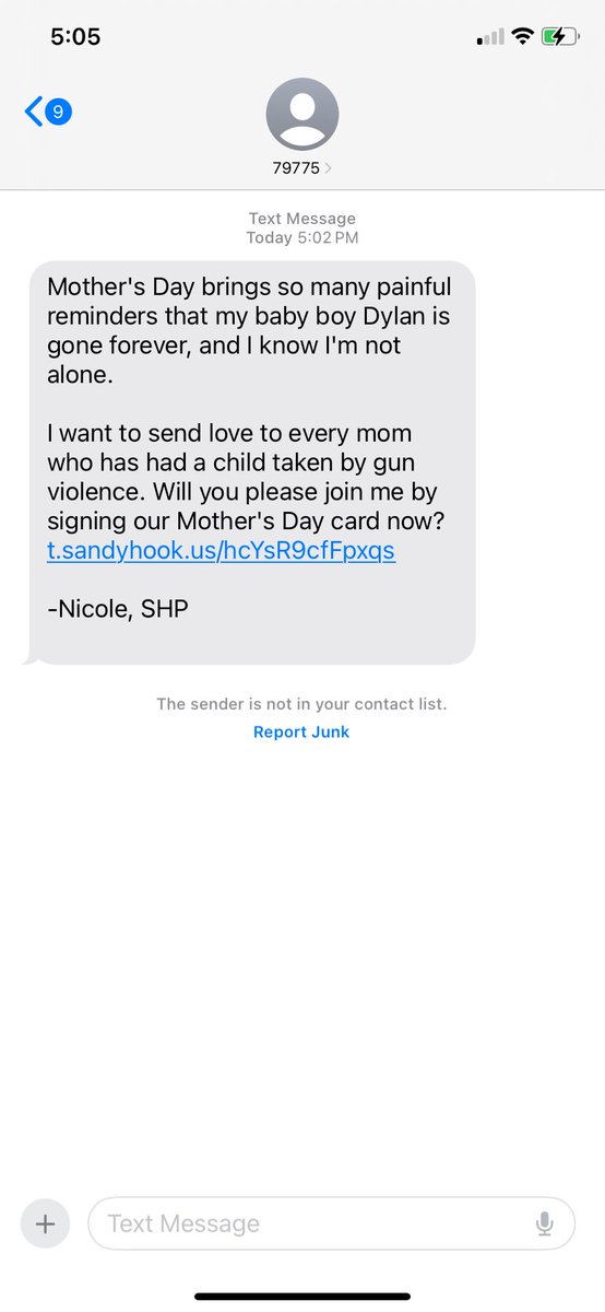 This text is maddening. Imagine Mother’s Day without your baby. We CAN stop this! #commonsensegunlaws #sandyhookpromise #protectkidsnotguns