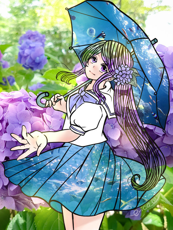 「『紫陽花』」|Erica❦のイラスト