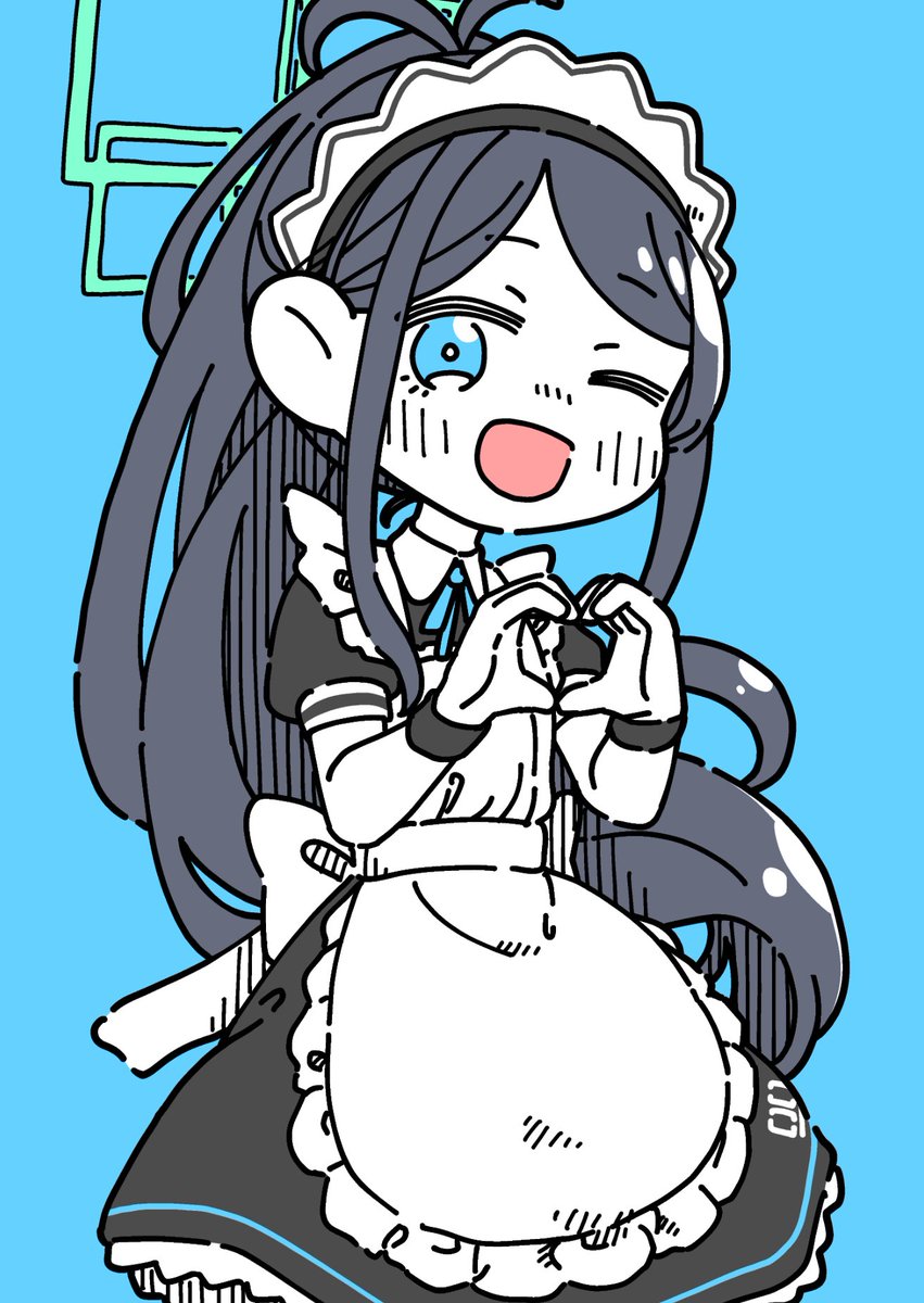 aris (blue archive) ,aris (maid) (blue archive) 1girl solo long hair looking at viewer blush smile open mouth  illustration images