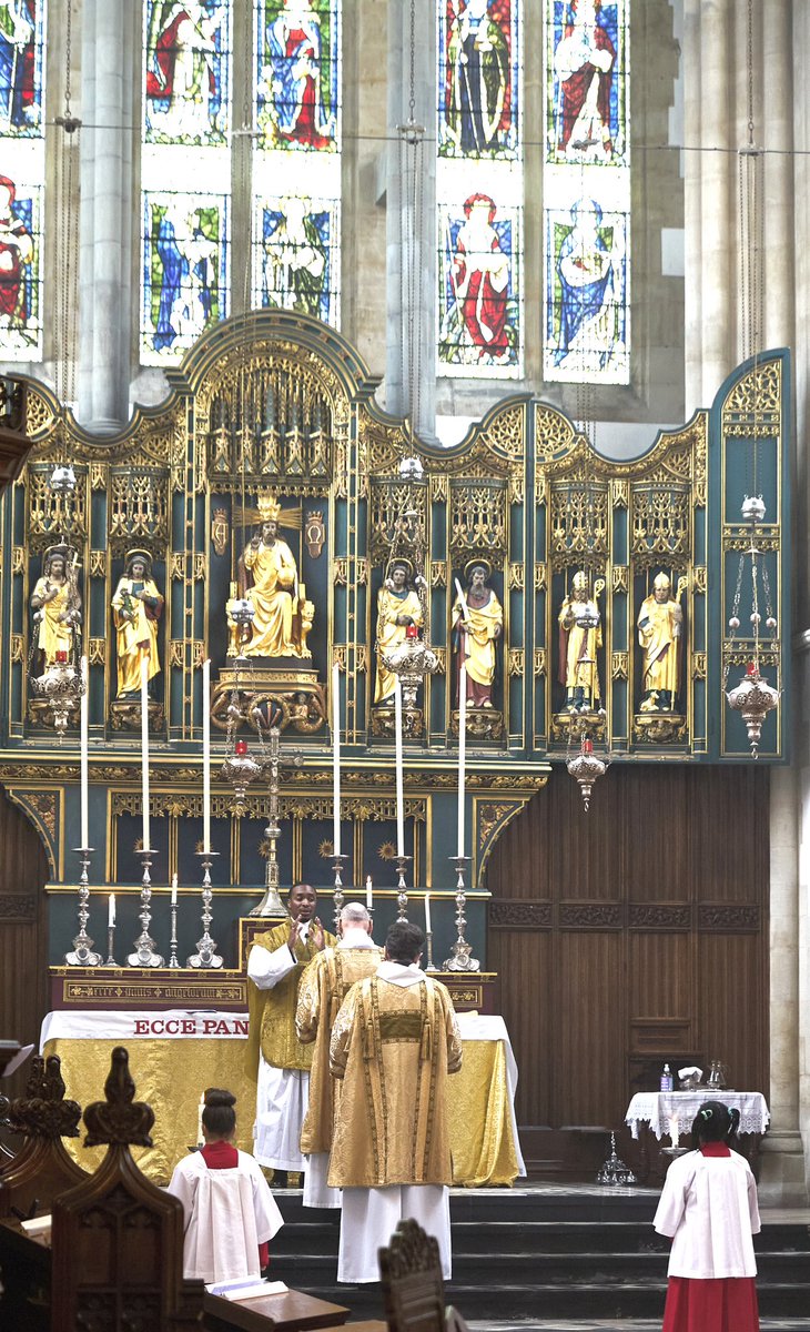 ‘The Christ who prepared that Holy Thursday table, is the very One who now prepares this altar. The priest stands carrying out the action, but the power and the grace is all of God.’ 

- St John Chrysostom