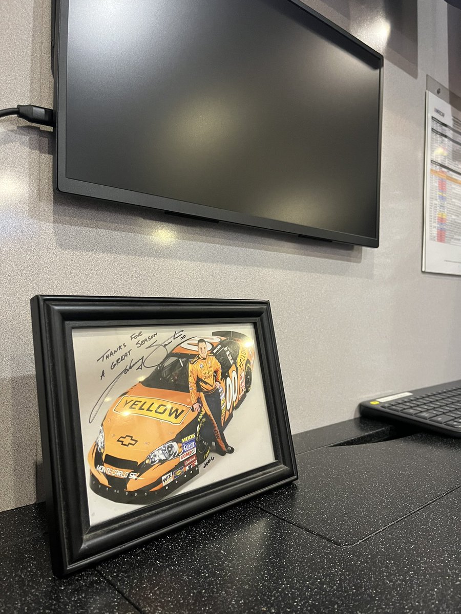 Pole for tomorrow in @TooToughToTame! JT pulled out his old Johnny Sauter picture when they announced it, ready to give this thing a ride tomorrow!👌🏻