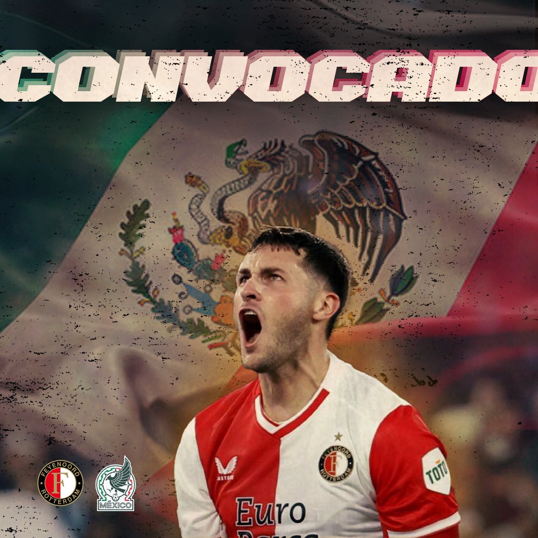 𝗦𝗔𝗡𝗧𝗜𝗔𝗚𝗢 𝗚𝗜𝗠𝗘𝗡𝗘𝗭 🇲🇽

Convocado por la @miseleccionmx para la @CopaAmerica! 😍

#FeyenoordConMexico