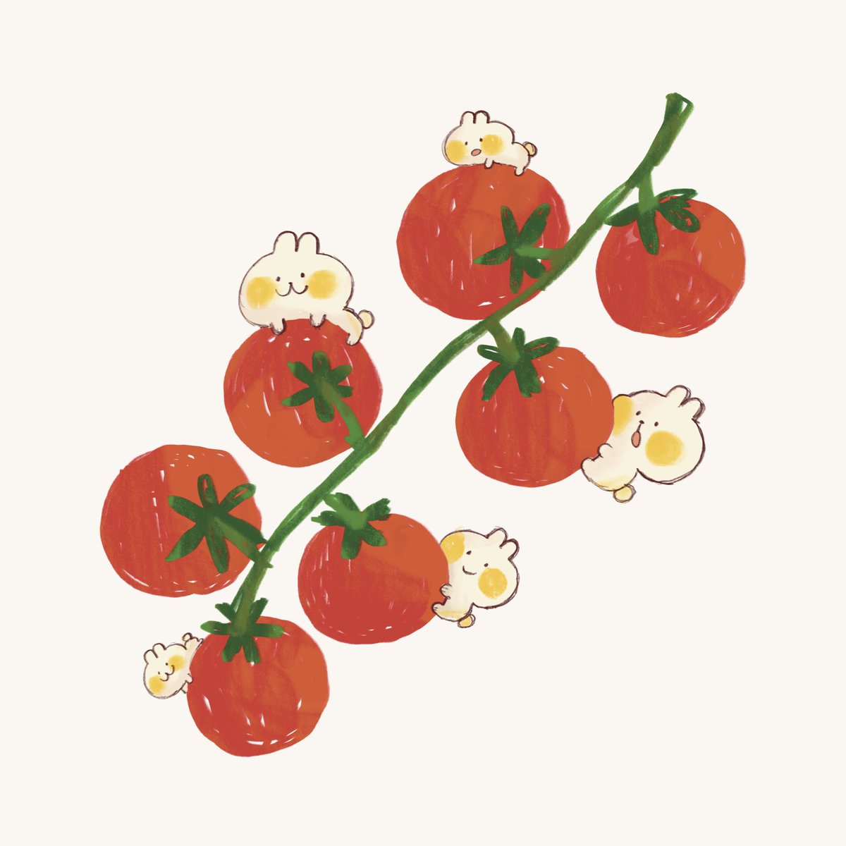 「dreaming of tomato season 」|lily hoàng-zhu 🍎のイラスト