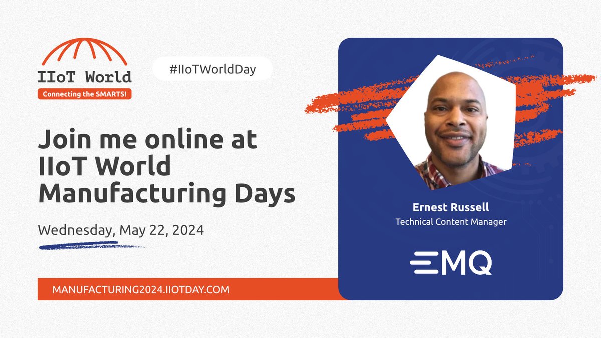 Join #EMQ and @IIoT_World as we unite global #IndustrialIoT experts! 🌍 Explore #IIoT technologies in key industries:
🏭#Manufacturing
🏙️#SmartCities
⚡#Energy
🔒#ICSCybersecurity

Grab your free ticket now! 🎟️ bit.ly/3JUAOY5

#IIoTWorldDay #EMQX