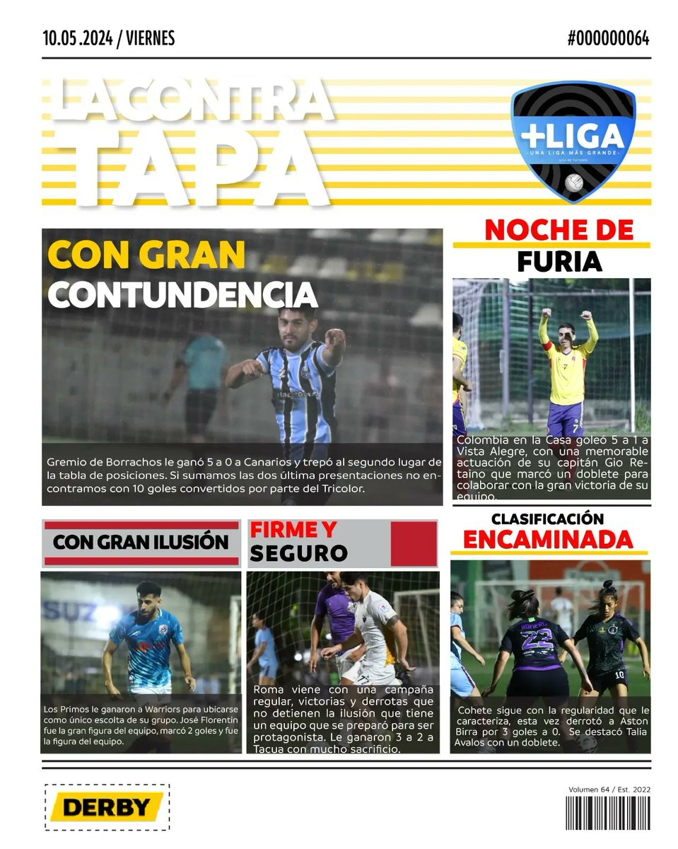 #LaTapa y #LaContraTapa 🗞 | Paso una nueva fecha y estos son los títulos ✍️

- Puso huevo.
- El Fútbol que le gusta al "10"
- Punteros merecidos 
- Recuperación imperial
- Con gran contundencia 
- Noche de furia 
- Con gran ilusión 
- Firme y seguro 
- Clasificación encaminada.