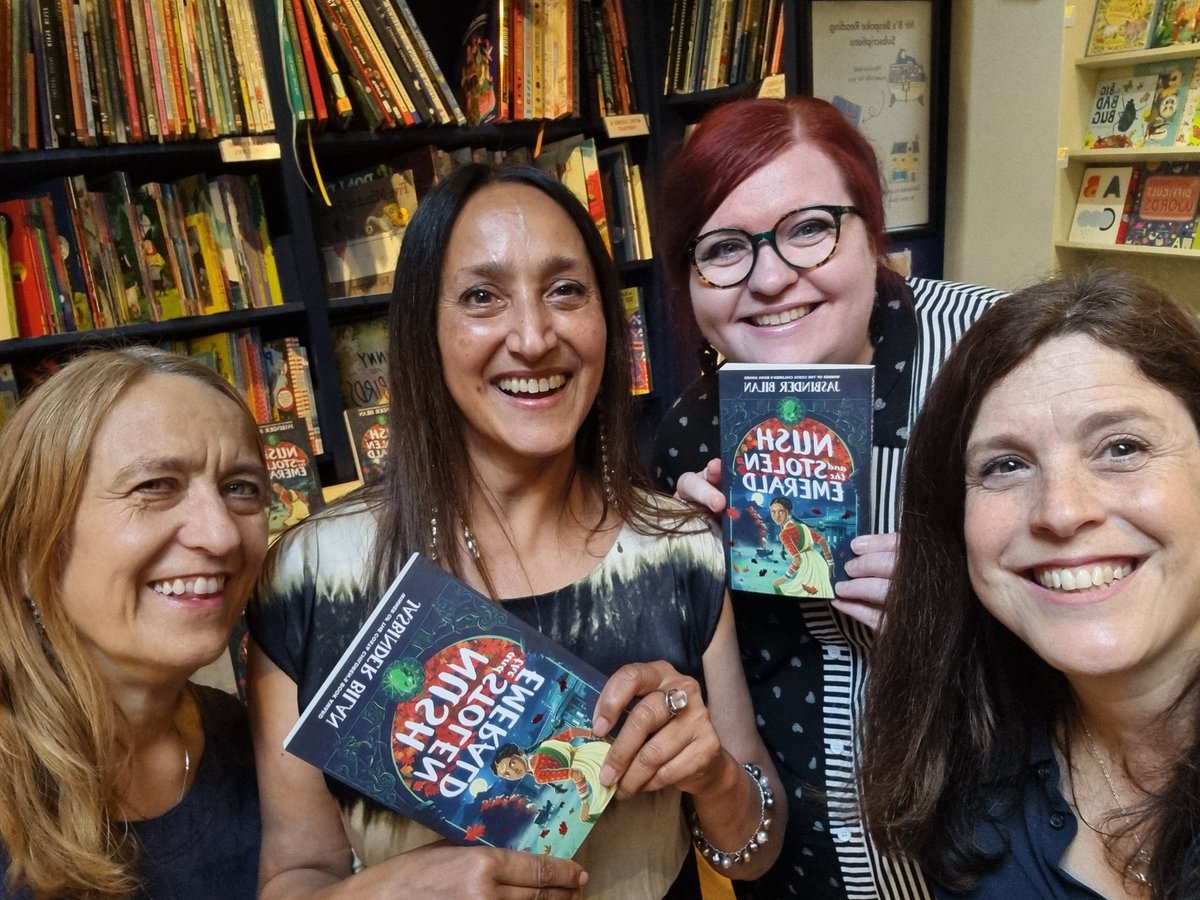 Huge congratulations to @jasinbath on a fab launch for the fab 'Nush and the stolen emerald' Lovely to see @FleurHitchcock @AlexFCotter @KateJShaw @DarbonMel and a bevvy of other bookish beauties! @chickenhsebooks @mrbsemporium
