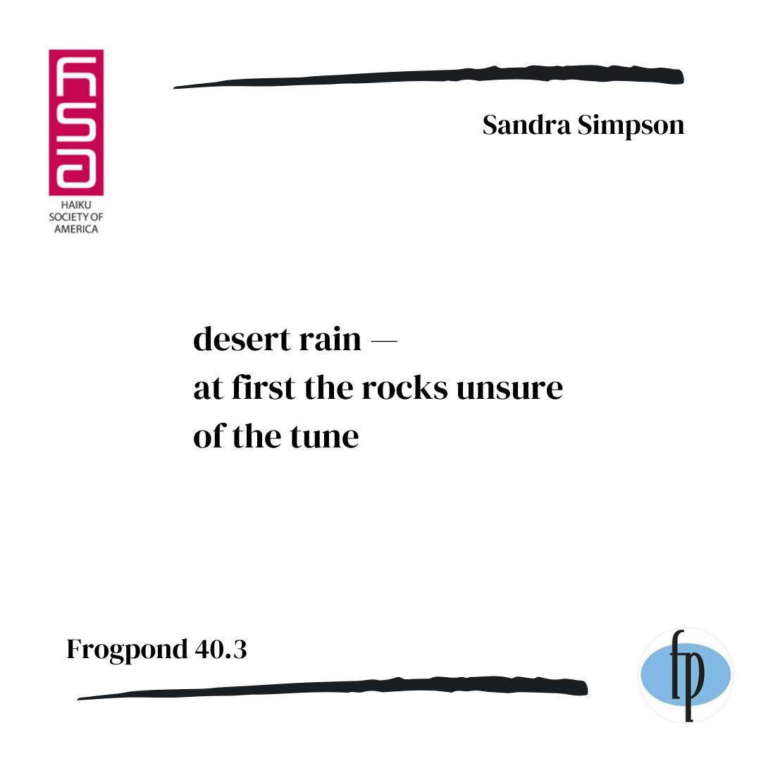 Here's a #haiku from issue 40.3 by Sandra Simpson.

Let us know what you think, #readers.