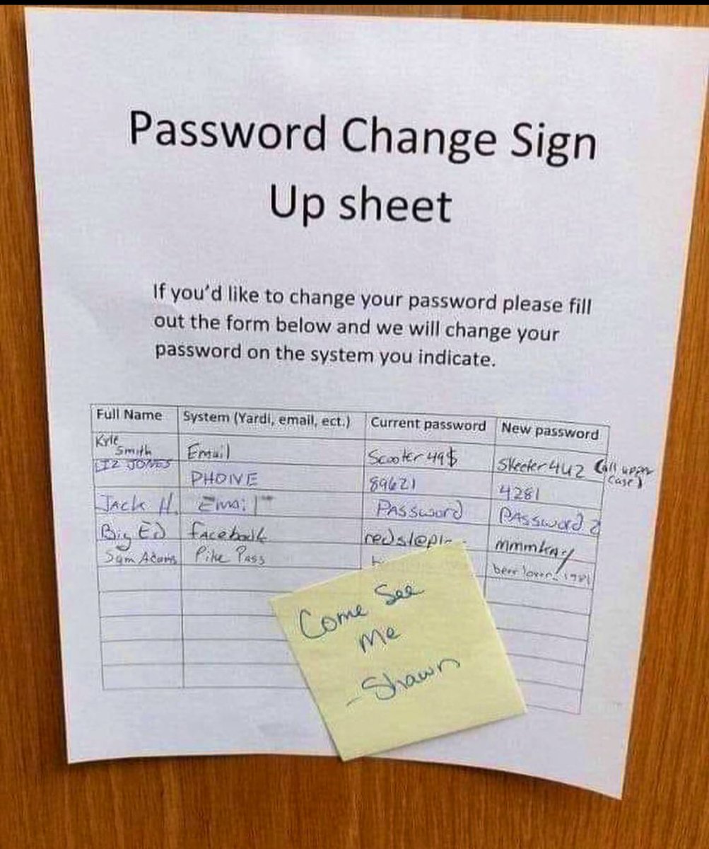 I guess ‘Password 2’ is more secure than ‘Password 1’ 😂