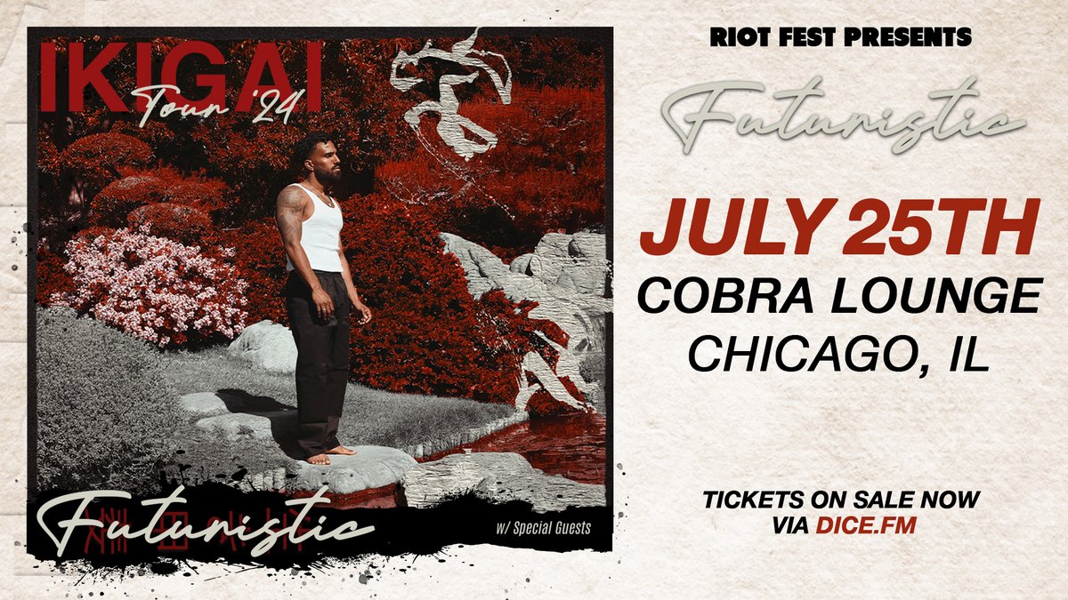 JUST ANNOUNCED! @OnlyFuturistic on July 25 at @cobralounge. Tickets on sale now: bit.ly/CL-FUTURISTIC