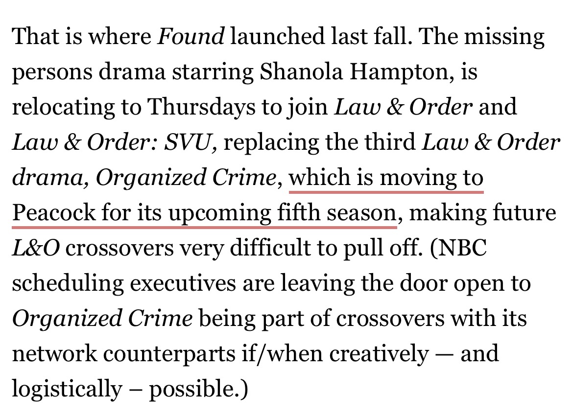#Found has made the move to Thurs night with amazing lead-ins L&O & SVU 🤩 
Our S1 Recap will begin this summer🔍
 #ShanolaHampton #MarkPaulGosselaar