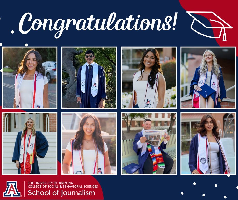 Congratulations to all of our Spring 2024 graduates! 🎓 No matter your next steps, we can't wait to see the impact you have on the world. #journalism #WildcatsForLife #BearDown