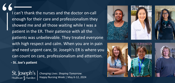 The genuine gratitude expressed by patients at St. Joe's profoundly moves us. #NationalNursingWeek #NursingWeek2024 #WeAreStJoes