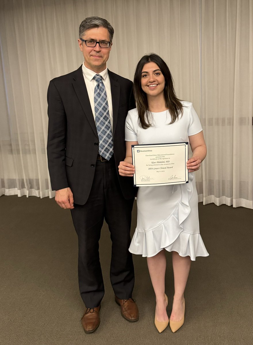 Nour Abdallah (@nourabdalllah) on Twitter photo Grateful to have received the GME Cleveland Clinic Lower Award for our work on AI-RENAL+ score! A beautiful ending to my research fellowship at <a href="/CleClinicUro/">Cleveland Clinic Urology</a> with the best mentor ever <a href="/cjweight/">Chris Weight</a> !! Grateful to have received the GME Cleveland Clinic Lower Award for our work on AI-RENAL+ score! A beautiful ending to my research fellowship at <a href="/CleClinicUro/">Cleveland Clinic Urology</a> with the best mentor ever <a href="/cjweight/">Chris Weight</a> !!