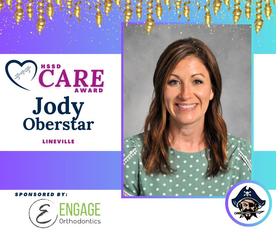 We are so proud of Jody Oberstar, Lineville Intermediate School Art Teacher, for being named an HSSD CARE Award winner! 👏 Your work makes a positive impact, Jody. A heartfelt thanks to Engage Orthodontics for sponsoring this award. 💙 @LinevilleHSSD