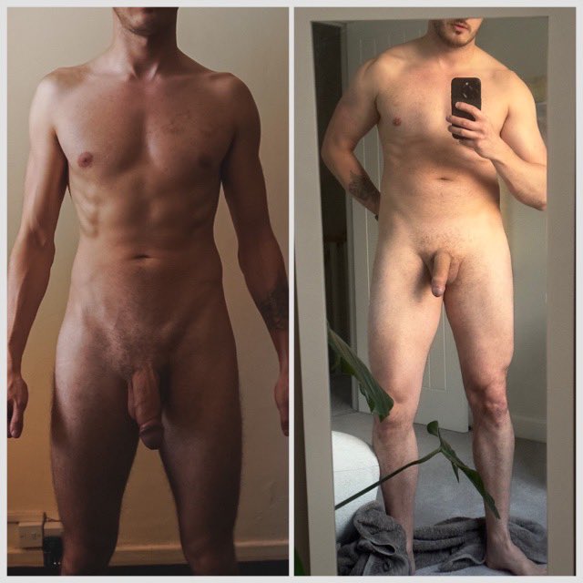 1 Year body transformation  PS I just got out of a cold shower hence the shrivel 🥶 https://t.co/Upk1