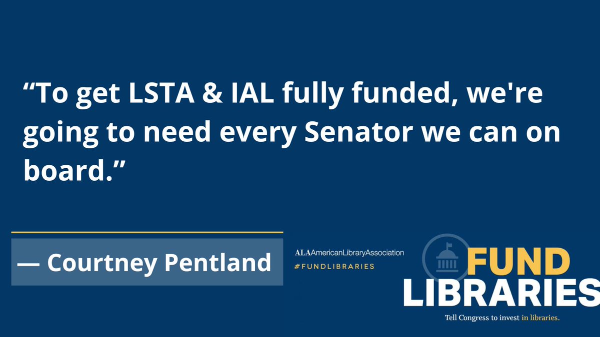 DEADLINE EXTENDED to Monday 5/13! Act now and urge your Senator to support critical library funding: bit.ly/SenateFundLibr… @AASLpresident @aasl #FundLibraries
