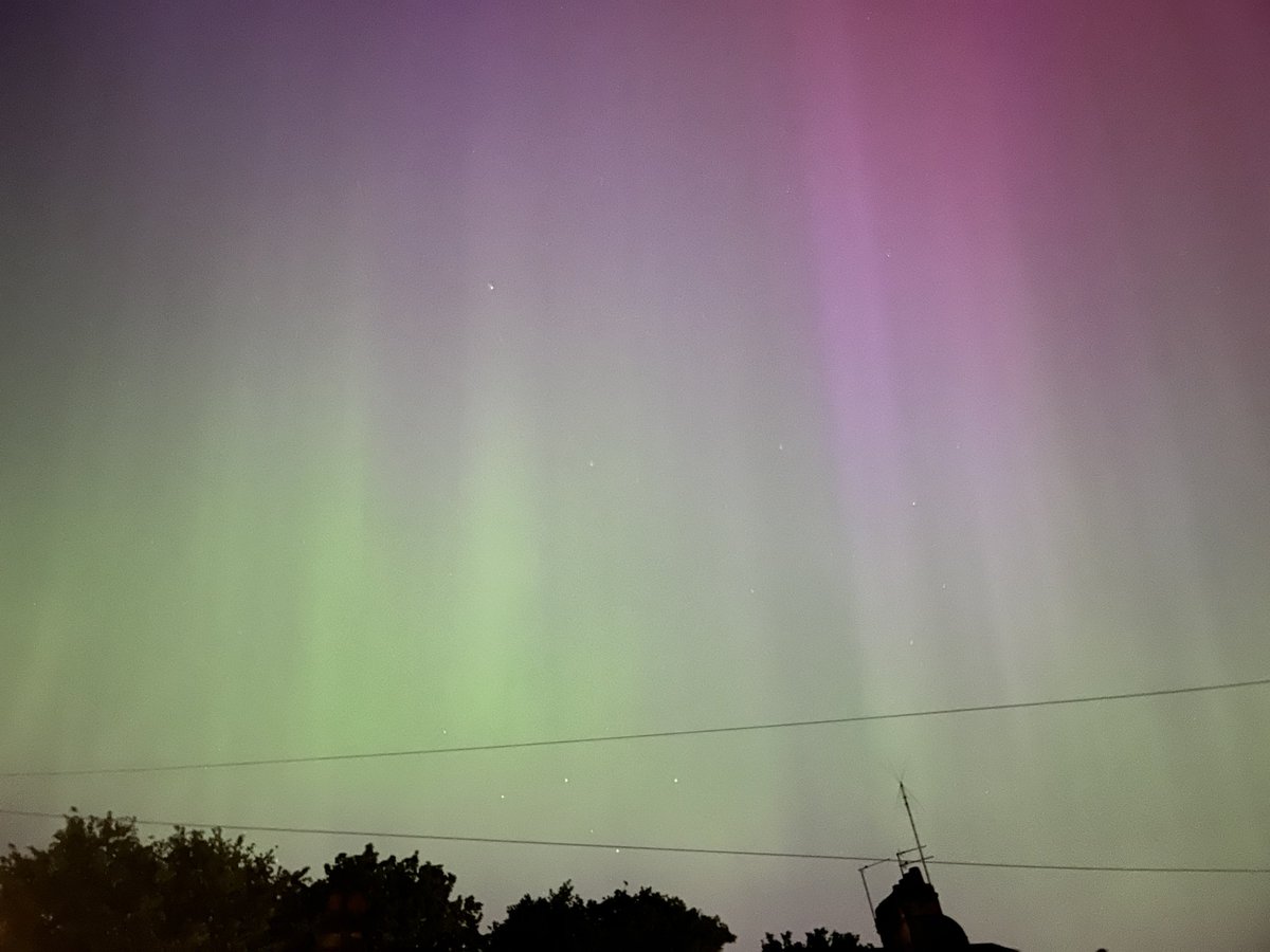 The Northern Lights over Nottingham tonight.