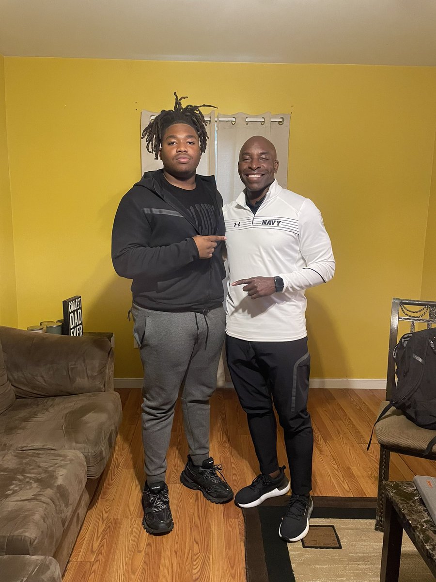 I had a great in-home visit with coach <a href="/GreenRB21/">R.B. Green</a> from <a href="/NavyFB/">Navy Football</a> !!!