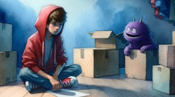 socissii's tweet photo. This #WorldMentalHealthDay I’m excited to share more about my son Judah and I’s new book 📖 “Max &amp; The Purple Anxiety Monster” and our experience co-creating illustrations for it with #AI. https://t.co/2rMCZSZFBB