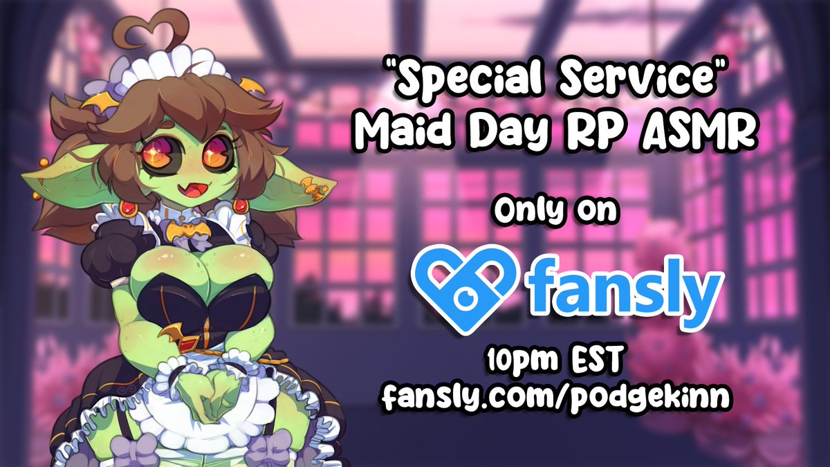 Master! Welcome home!💜 Your special Maid Day service is coming up tonight at 10pm EST on f#nsly with my ASMR maid roleplay stream! #メイドの日