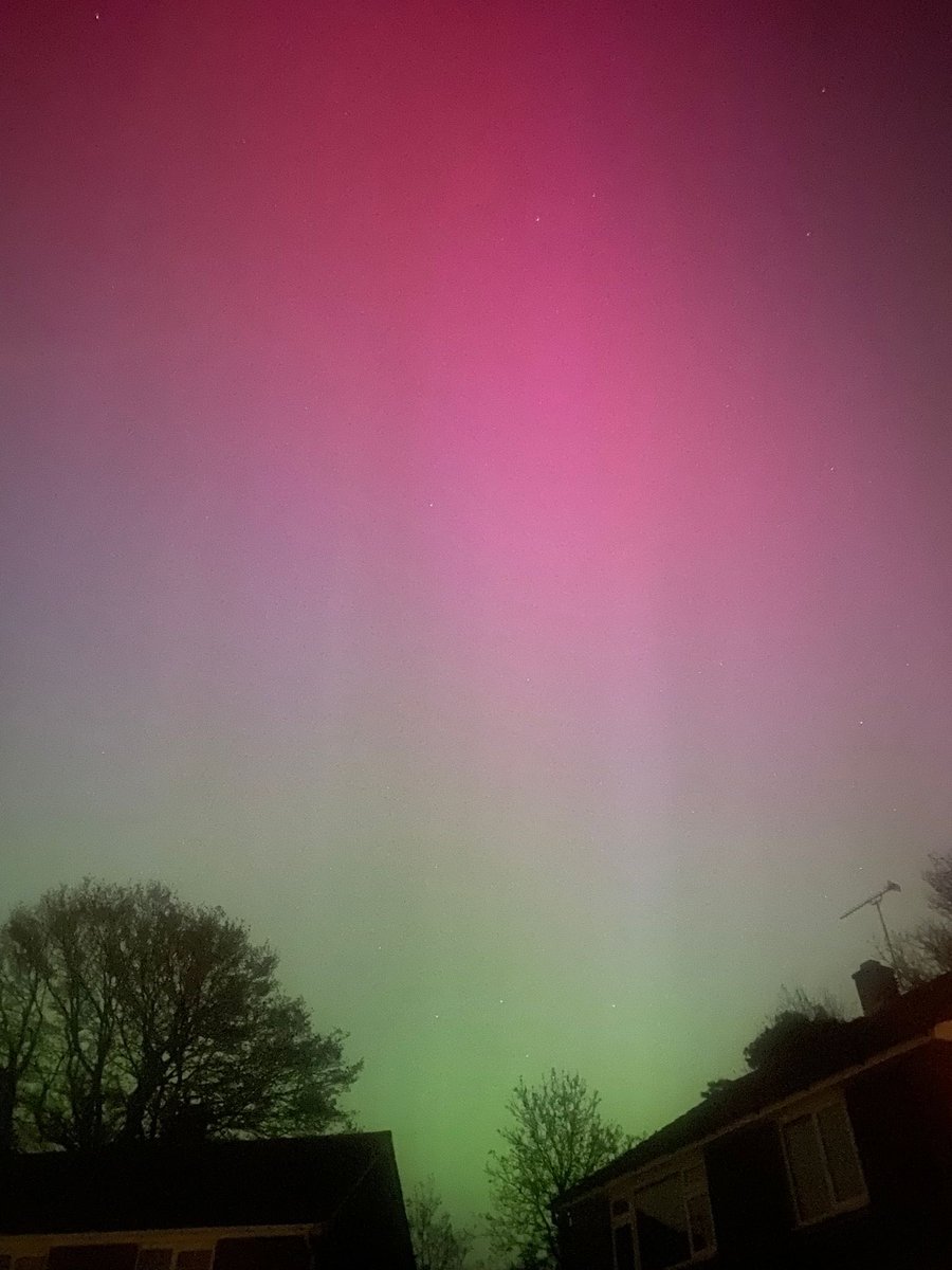 Apparently this is the northern lights. What’s it doing above my house? #mystery