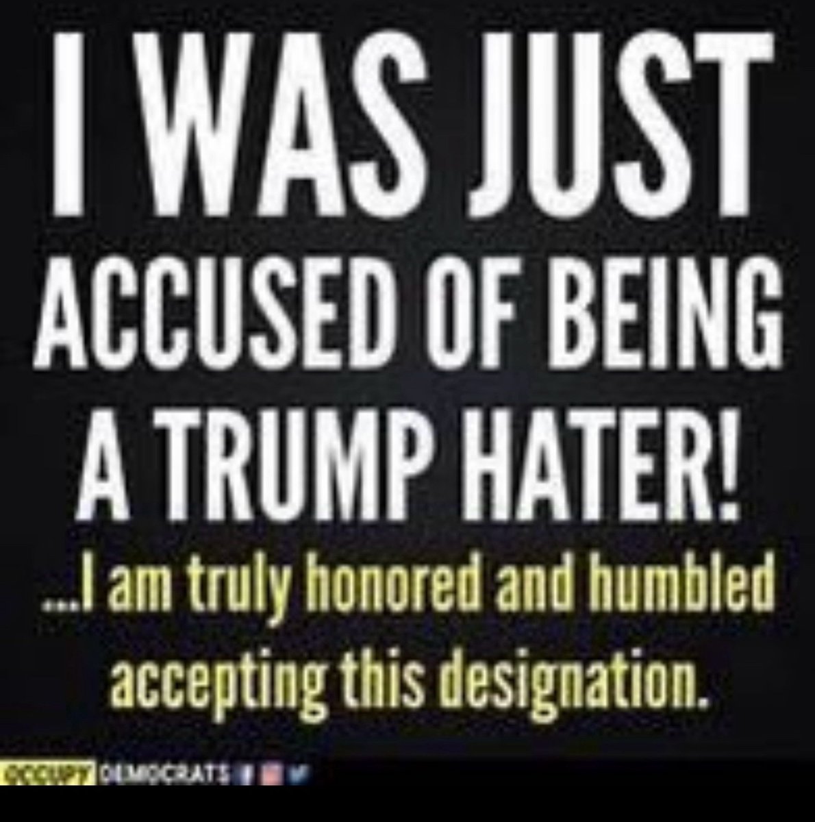 I'm honored to be a rTump hater..

Who else is....✋🏼