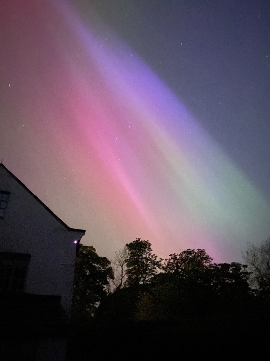 Amazing to see the northern lights (?) over our house in Sheffield.