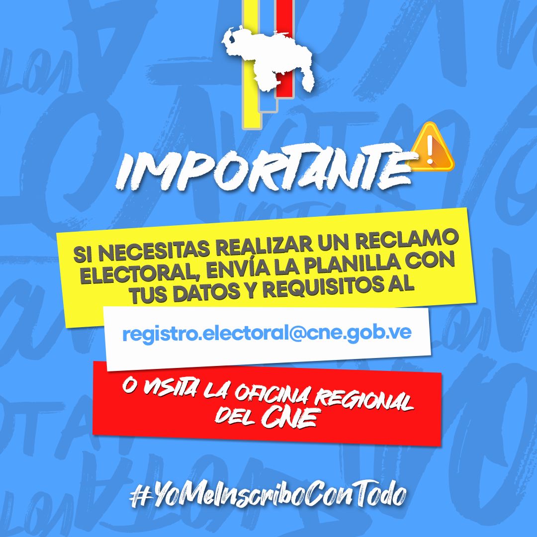 ¡Dios mío! 😱

¿Quieres verificar tu inscripción y datos en el sistema del #RegistroElectoral: fácil y
rápido?

💬Envía un SMS con tu número de cédula al 2637 y recibirás tu información

‼️🗓¡No esperes hasta el #14May para revisar tus datos!
#YoMeInscriboConTodo