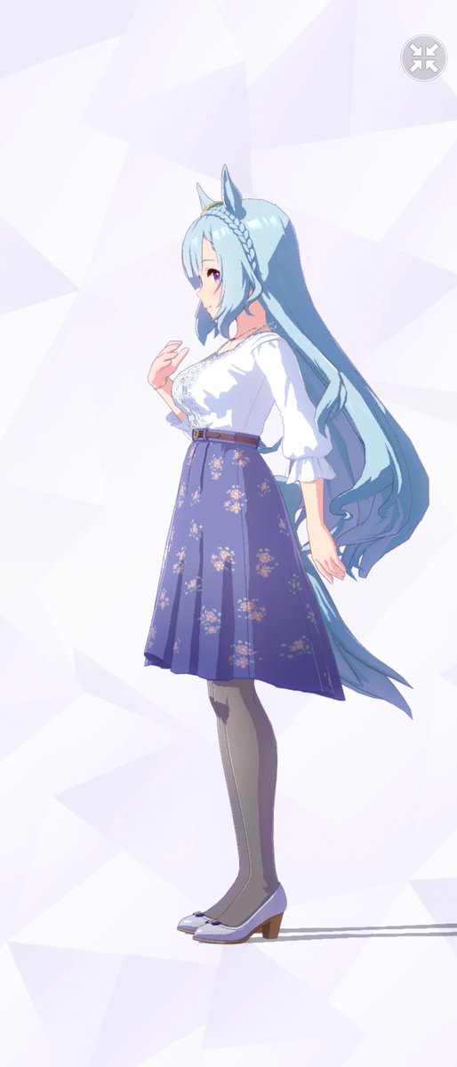 アルダン嬢らしい深窓の令嬢といった雰囲気の上品かつ清楚な私服で