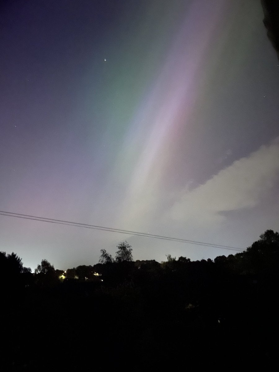 Northern lights over Lichfield.