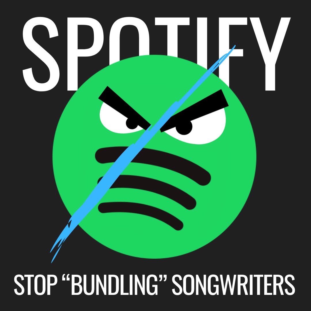 We stand behind the mission to stop 'Bundling' songwriters! 🚫🎶 'Spotify's attempt to radically reduce #songwriter payments by reclassifying their music service as an audiobook bundle is a cynical,” says David Israelite, @NMPAorg president.